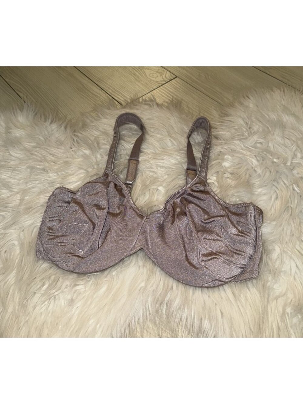 Bali 3353 Live It Up Seamless T Shirt Bra Unlined Underwire Womens 36D Taupe New